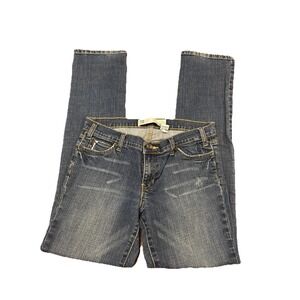 Gap‎ Jeans Sz 4 Womens Blue Skinny Stretch Distressed